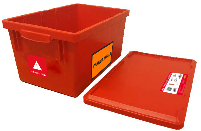 Rød kasse til farligt affald